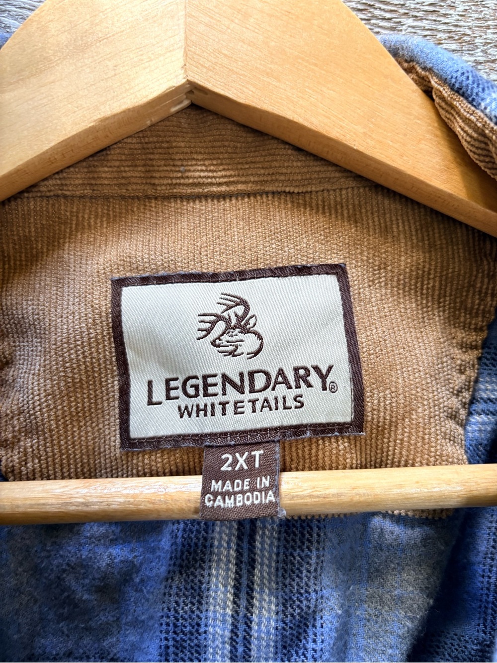 Legendary Whitetails Blue and Tan Plaid Button-Down Shirt